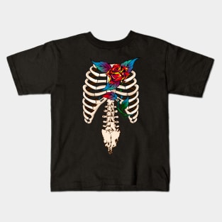 Skeleton and Rose Kids T-Shirt